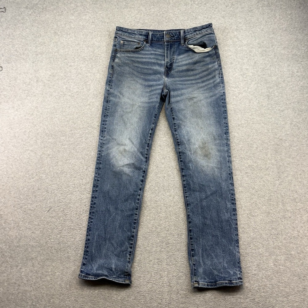 American Eagle Jeans Mens‎ 32x32 Blue Original Straight Medium Wash 100% Cotton